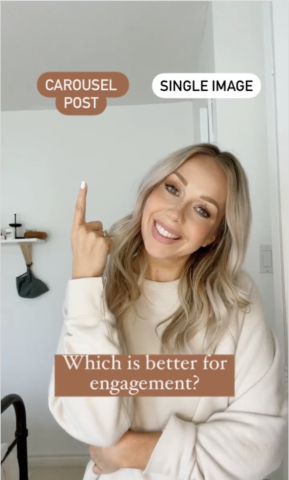 Carousel post versus single image — which drives better engagement on Meta